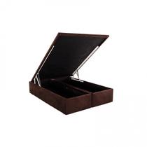Base Baú Camurça Super King 193x203x39cm Ortobom Marrom Base Baú Camurça Super King 193x203x39cm Ortobom Marrom