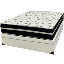 Base Baú com Colchão Ortopedic Casal D33 Bio Flex 73x188x138cm Tecido material sintético Cor Branco