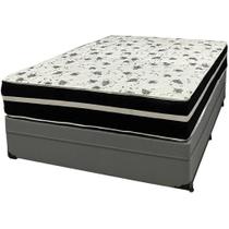 Base Baú com Colchão Ortopedic Casal D33 Bio Flex 73x188x138cm Tecido material sintético Cor Cinza