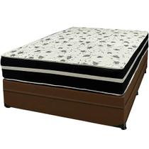 Base Baú com Colchão Ortopedic Casal D33 Bio Flex 73x188x138cm Tecido material sintético Cor Marrom