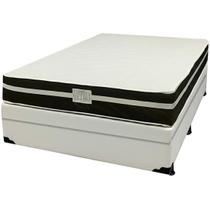 Base Baú em material sintético com Colchão Bio Classic Casal com Molas Ensacadas Bio Flex 67x188x138cm Cor Branco