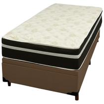 Base Baú em material sintético com Colchão Bio Classic Solteiro com Molas Ensacadas 67x188x88cm Bio Flex Cor Marrom Base Baú em material sintético com Colchão Bio Classic Solteiro com Molas Ensacadas 67x188x88cm Bio Flex Cor Marrom