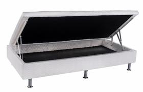 Base Bau Para Cama de Solteiro 88x188 Physical Ortobom com Pistao a Gas