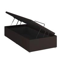 Base Baú Phy Camurça Marrom Solteiro (88x188x39) - Ortobom