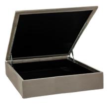 Base Baú Physical Camurça Bege Casal 138x188x39 Ortobom