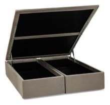 Base Baú Physical Camurça Bege Queen 158x198x39 Ortobom