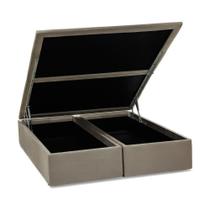 Base Baú Physical Camurça Bege Queen (158X198X39) - Ortobom