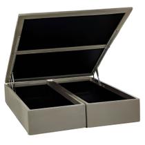 Base Baú Physical Camurça Bege Queen 158x198x39cm - 1051612187 - ORTOBOM