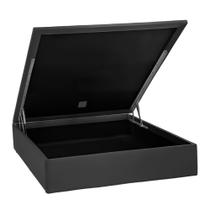 Base Baú Physical Camurça Cinza Casal 138x188x39cm - 1051612180 - ORTOBOM