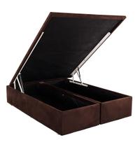 Base Baú Physical Camurça Marrom Queen 39x158x198 - Ortobom