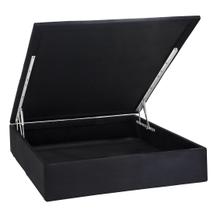 Base Baú Physical Camurça Preto Casal 39x138x188 - Ortobom