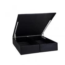 Base Baú Physical Camurça Queen 158x198x39cm Ortobom Preto Base Baú Physical Camurça Queen 158x198x39cm Ortobom Preto