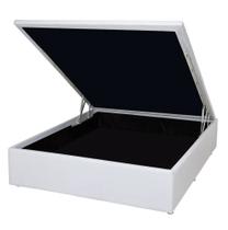 Base Baú Physical material sintético Branco Casal 39x138x188 - Ortobom Base Baú Physical material sintético Branco Casal 39x138x188 - Ortobom