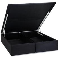 Base Baú Physical material sintético Queen 158x198x39cm Ortobom Preto
