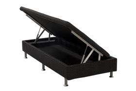 Base Baú Physical Tecido Preto Solteiro (88x188x38) Ortobom Base Baú Physical Tecido Preto Solteiro (88x188x38) Ortobom