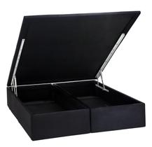 Base Baú Queen Conceito Suede Preto (158x198x037)