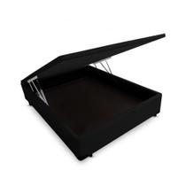 Base Baú Solteirão Preto Suede Base Baú Solteirão Preto Suede