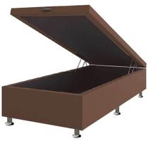 Base Baú Solteirão Suede 40x108x188 Cor Marrom Base Baú Solteirão Suede 40x108x188 Cor Marrom