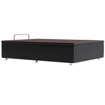 Base Baú Sommier Casal em material sintético 48x188x138cm Ortobom Cor Preto