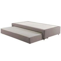 Base Bicama Solteiro Herval Anis, 32x88x188, Suede, Colchão Auxiliar em Molas Bonnel