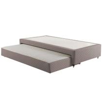 Base Bicama Solteiro Herval Anis, 32x88x188, Suede, Colchão Auxiliar em Molas Bonnel