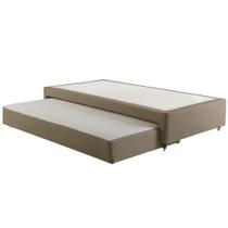 Base Bicama Solteiro Herval Anis, 32x96x203, Suede, Colchão Auxiliar Em Molas Bonnel