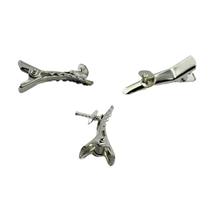 Base Bico de Pato 30mm 50pçs Com Suporte Metal Níquel Artesanato 85g Base Bico de Pato 30mm 50pçs Com Suporte Metal Níquel Artesanato 85g
