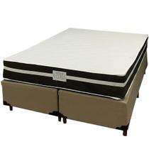 Base Bipartida em material sintético com Colchão Bio Classic Casal com Molas Ensacadas 67x188x138cm Bio Flex Cor Marrom Base Bipartida em material sintético com Colchão Bio Classic Casal com Molas Ensacadas 67x188x138cm Bio Flex Cor Marrom