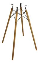 Base Bistro Pulpito 95cm Eiffel Charles Eames Para Bar Barzinho Café Palestra Igreja Madeira Eucalipto