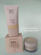 Base boca rosa cor 4 Antônia e pó facial mármore 02 Base boca rosa cor 4 Antônia e pó facial mármore 02