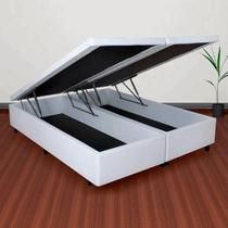 BASE BOX BAU BIPARTIDO CASAL - BRANCO material sintético