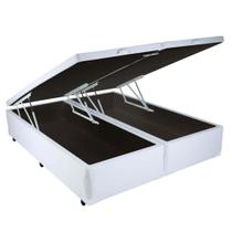 BASE BOX BAU BIPARTIDO CASAL QUEEN - BRANCO material sintético