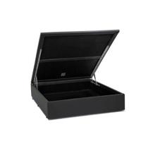 Base Box Baú Blindado Casal AColchoes Sintético Cinza 49x138x188 Base Box Baú Blindado Casal AColchoes Sintético Cinza 49x138x188