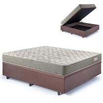 Base Box Baú Casal 138x188Suede Marrom e Colchão Ecoline D40 Base Box Baú Casal 138x188Suede Marrom e Colchão Ecoline D40