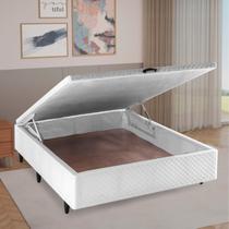 Base Box Baú Casal 138x188x35cm Merida Branco Herval Base Box Baú Casal 138x188x35cm Merida Branco Herval