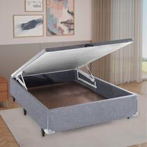Base Box Baú Casal 138x188x35cm Merida Cinza Herval Base Box Baú Casal 138x188x35cm Merida Cinza Herval