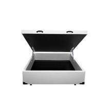 Base Box Baú Casal A colchões Sintético Branco 49x138x188