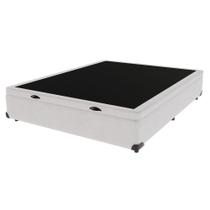 Base Box Baú Casal Bege De Madeira 138cm Kazamix Cor:branco Base Box Baú Casal Bege De Madeira 138cm Kazamix Cor:branco