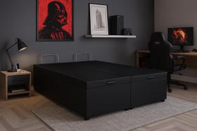 Base Box Baú Casal Bipartido material sintético Sintético 138x188x35 Base Box Baú Casal Bipartido material sintético Sintético 138x188x35