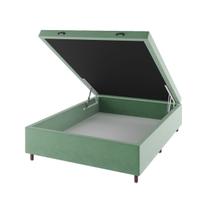 Base Box Bau Casal Cairo (43x138x188cm) Aqua - Casa Giulia Base Box Bau Casal Cairo (43x138x188cm) Aqua - Casa Giulia