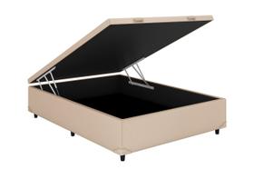 Base Box Baú Casal Classic Blindado 138x188x42 Bege