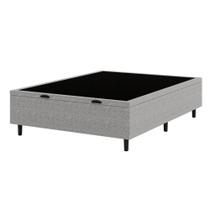 Base Box Baú Casal Hypnos 138x188x42 Cinza Umaflex Resistência e Organização