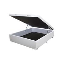 Base Box Baú Casal Sp Móveis Sintético Branco - 45x138x188:Branco