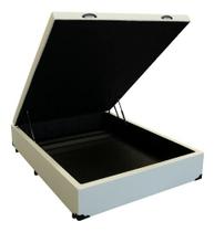 Base Box Bau Casal Suede Reforçada Blindada