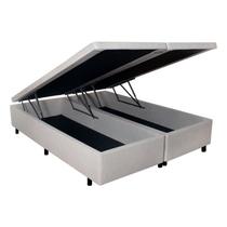 Base Box Baú King 193x203x42cm em material sintético com Pistão a Gás Base Box Baú King 193x203x42cm em material sintético com Pistão a Gás