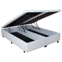 Base Box Baú King 193x203x42cm em material sintético com Pistão a Gás Base Box Baú King 193x203x42cm em material sintético com Pistão a Gás