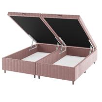 Base Box Bau King Size Ravena (43x193x203cm) Turkey Rose - Casa Giulia