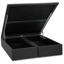 Base Box Baú material sintético Queen 158x198x39cm Ortobom Cinza