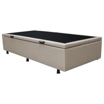 Base Box Baú para Cama Solteiro 88x188cm Liz S05 Sintético Bege - Mpozenato Base Box Baú para Cama Solteiro 88x188cm Liz S05 Sintético Bege - Mpozenato