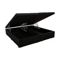 Base Box Baú Queen Bipartido Belos Sonhos Suede Preto 49x158x198 Base Box Baú Queen Bipartido Belos Sonhos Suede Preto 49x158x198